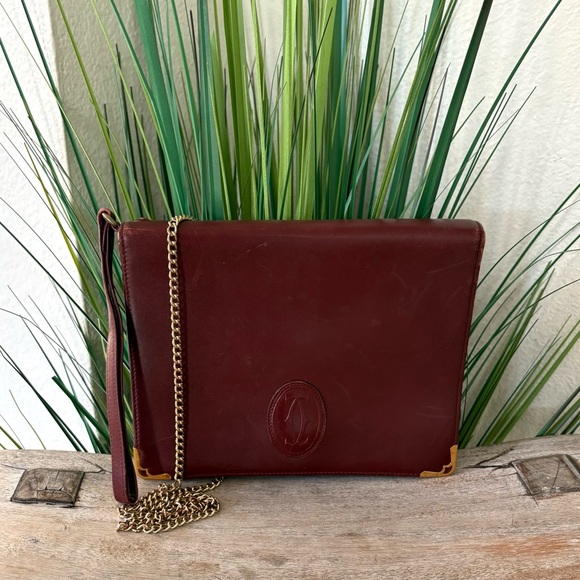 Cartier Leather Wristlet with Chain